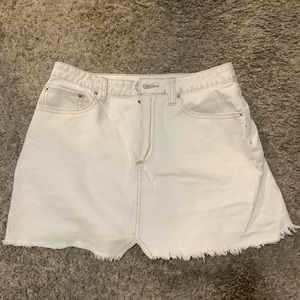 White mini skirt